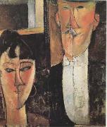 Amedeo Modigliani Bride and Groom  (mk09) oil painting picture wholesale